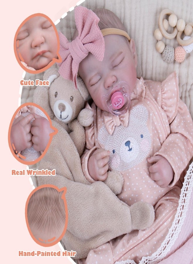 Milidool Reborn Baby Dolls, 20Inch Soft Vinyl Realistic-Newborn Baby Doll Poseable Real Life Lifelike Baby Dolls Accessories with Gift Box Toy for 3+ Year Old Girls Gifts, Pretend Play, Collection - Image 3